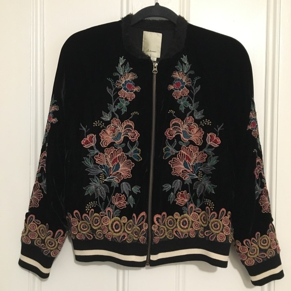 Vintage Embellished Velour Jacket - Picture 1 of 7